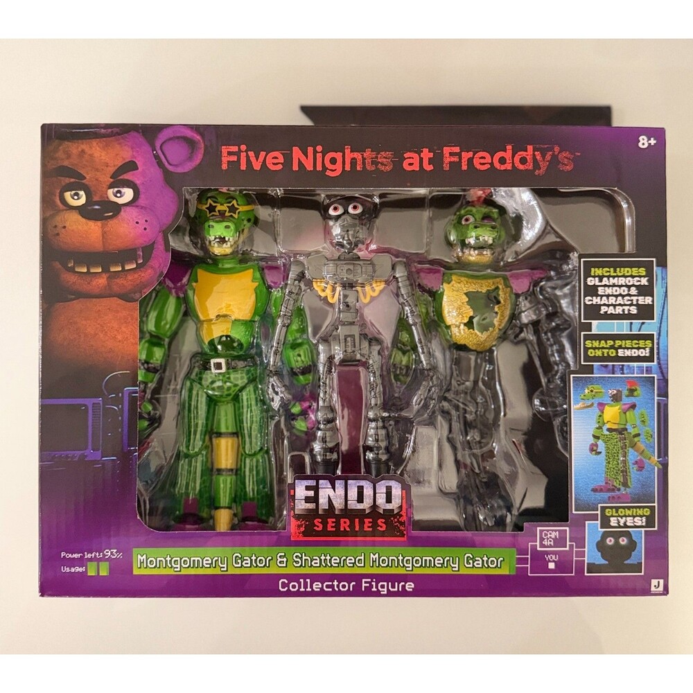 Jazwares FNAF Endo Series Wave 3 Montgmery Gator & Shattered Montgomery Gator